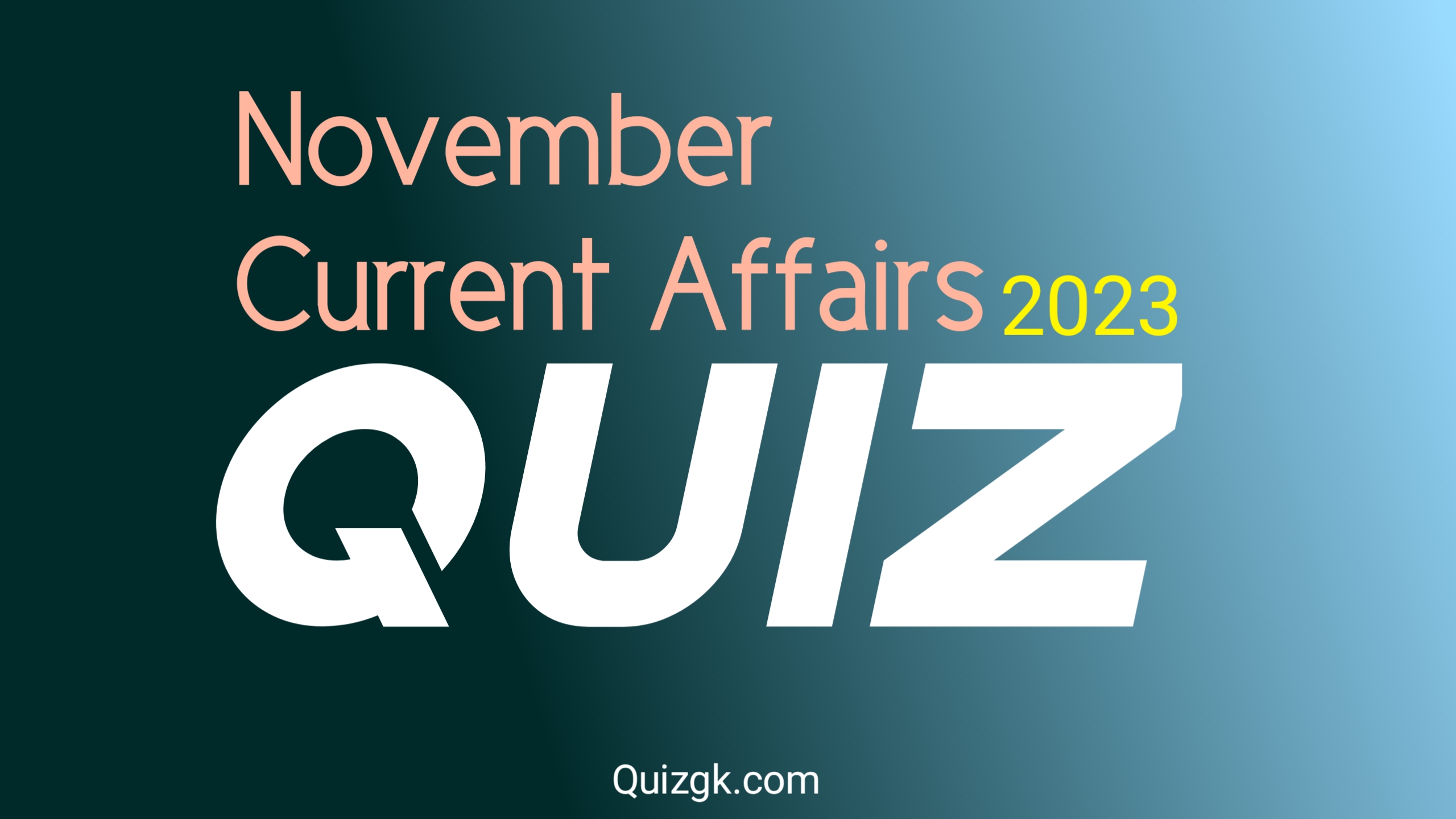 November Current Affairs 2023 McQ quiz hindi