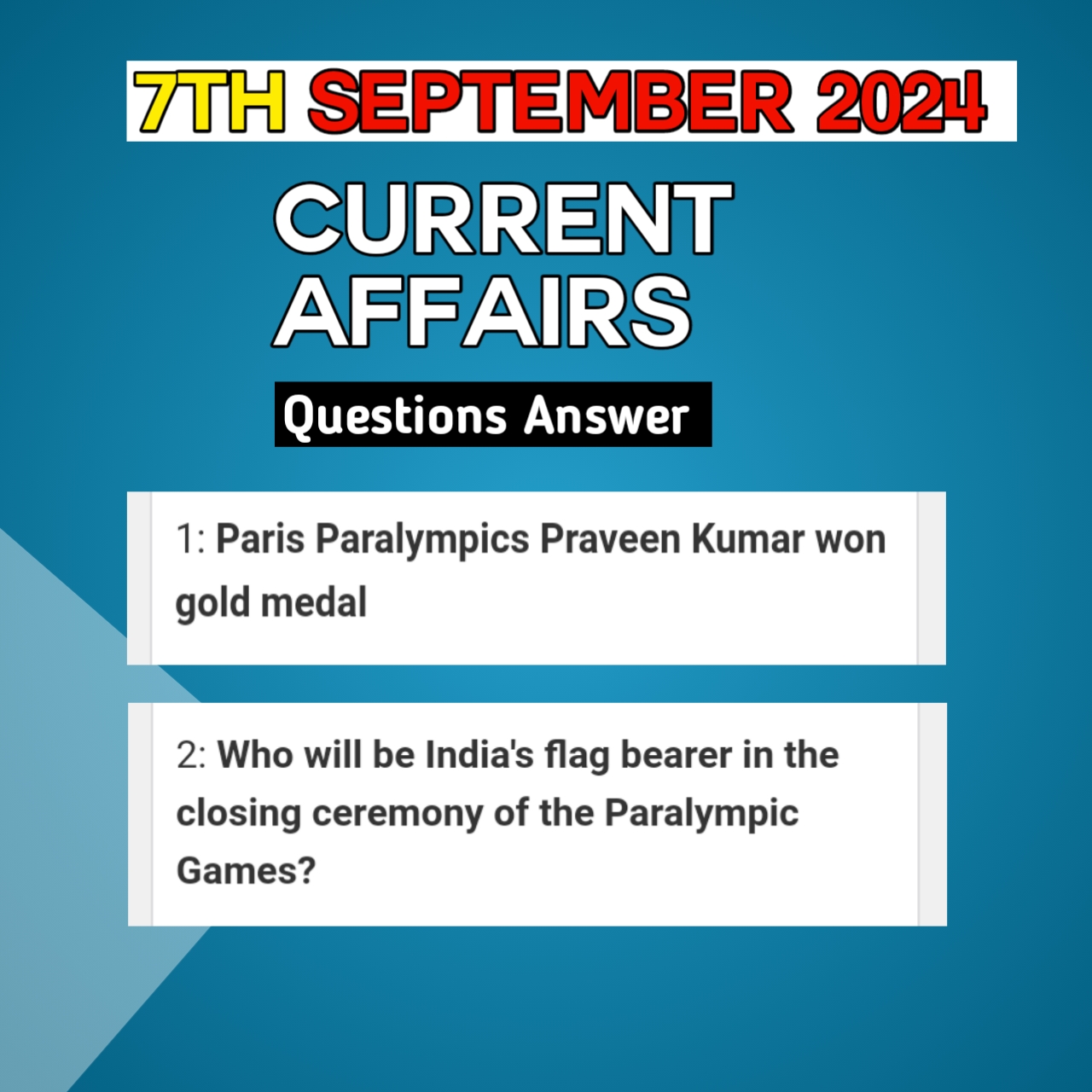 7th Current Affairs 2024 English questions 