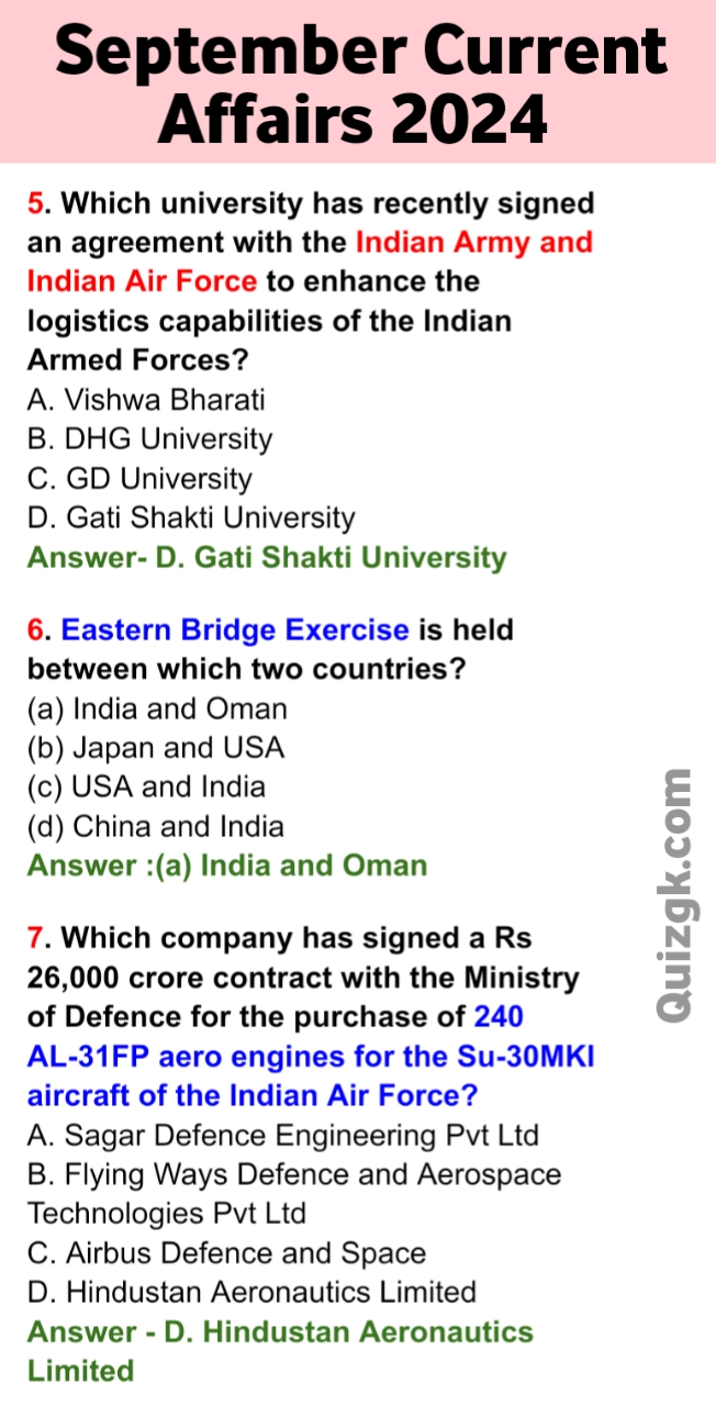 main current affairs of September