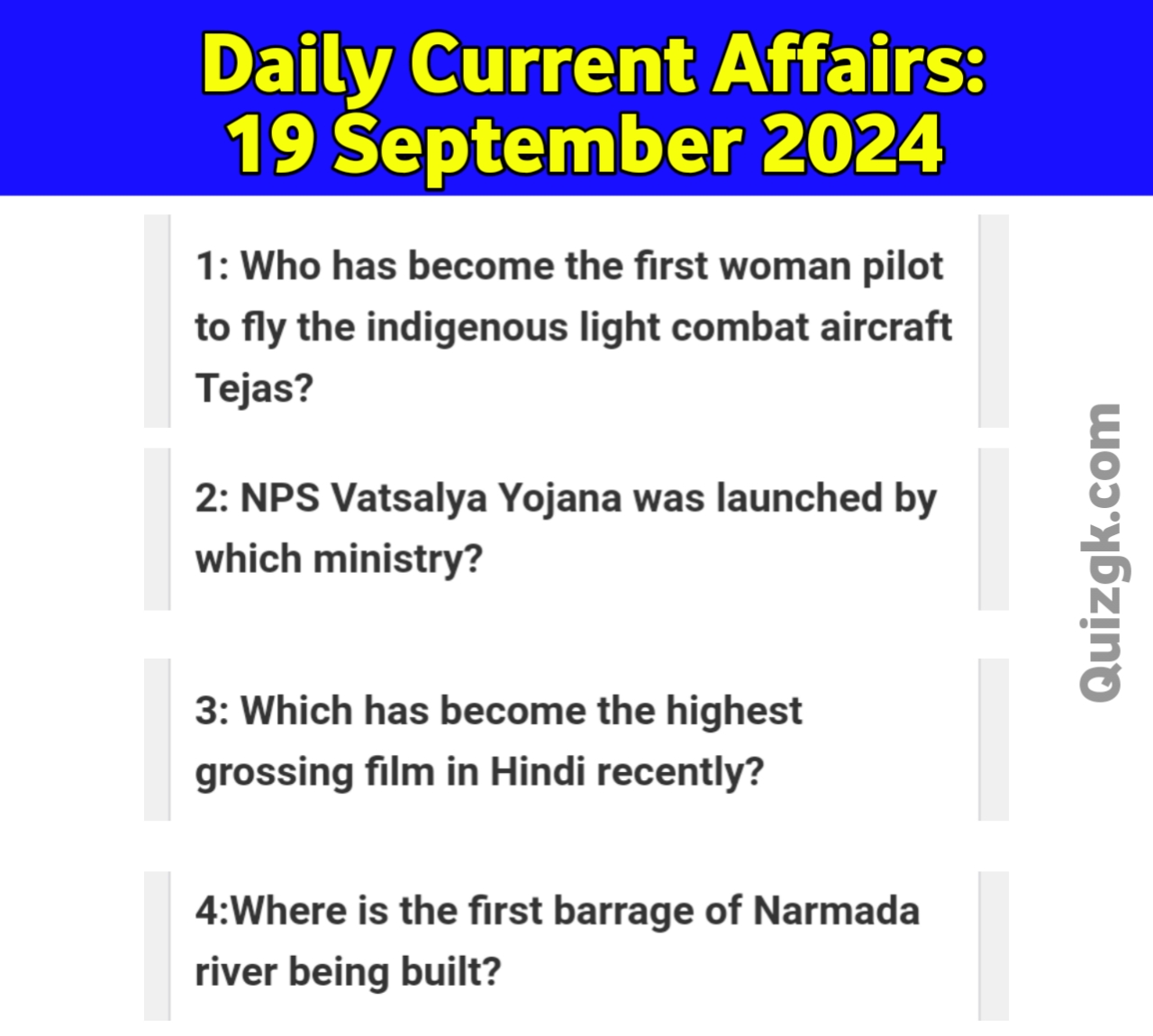 Daily Current Affairs English 19 September 2024 