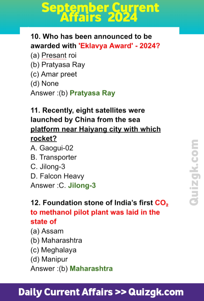 September Current Affairs 2024